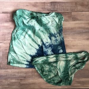 Lucky Brand Tie Dye Swim Suit Set